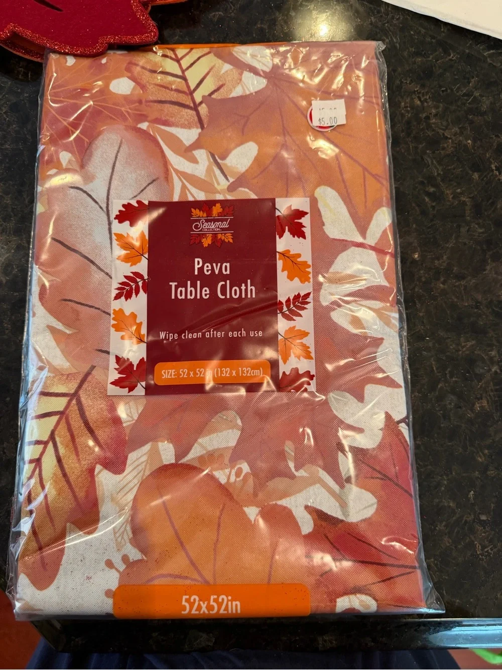 Thankful & Blessed Pumpkin Wall Sign - Orange, table cloth, falls leaves 🍁
